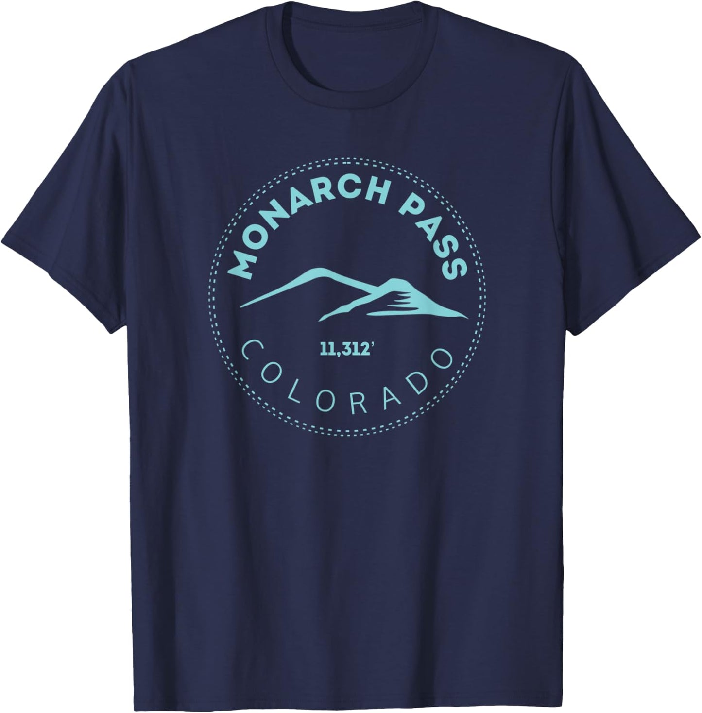 Monarch Pass Colorado Blue Bird Day - Elevated Mountain Pass T-Shirt - T-Shirt | Navy