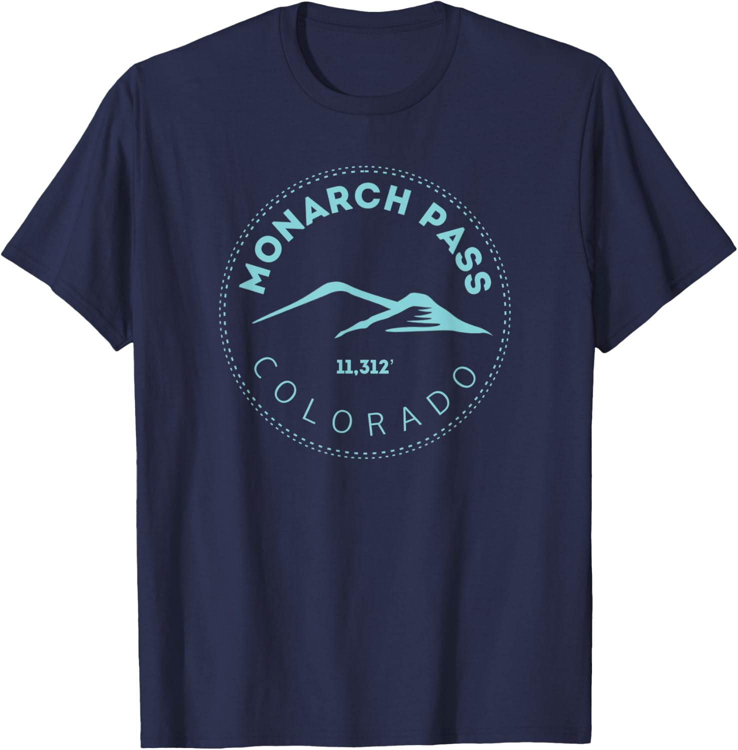 Monarch Pass Colorado Blue Bird Day - Elevated Mountain Pass T-Shirt - T-Shirt | Navy