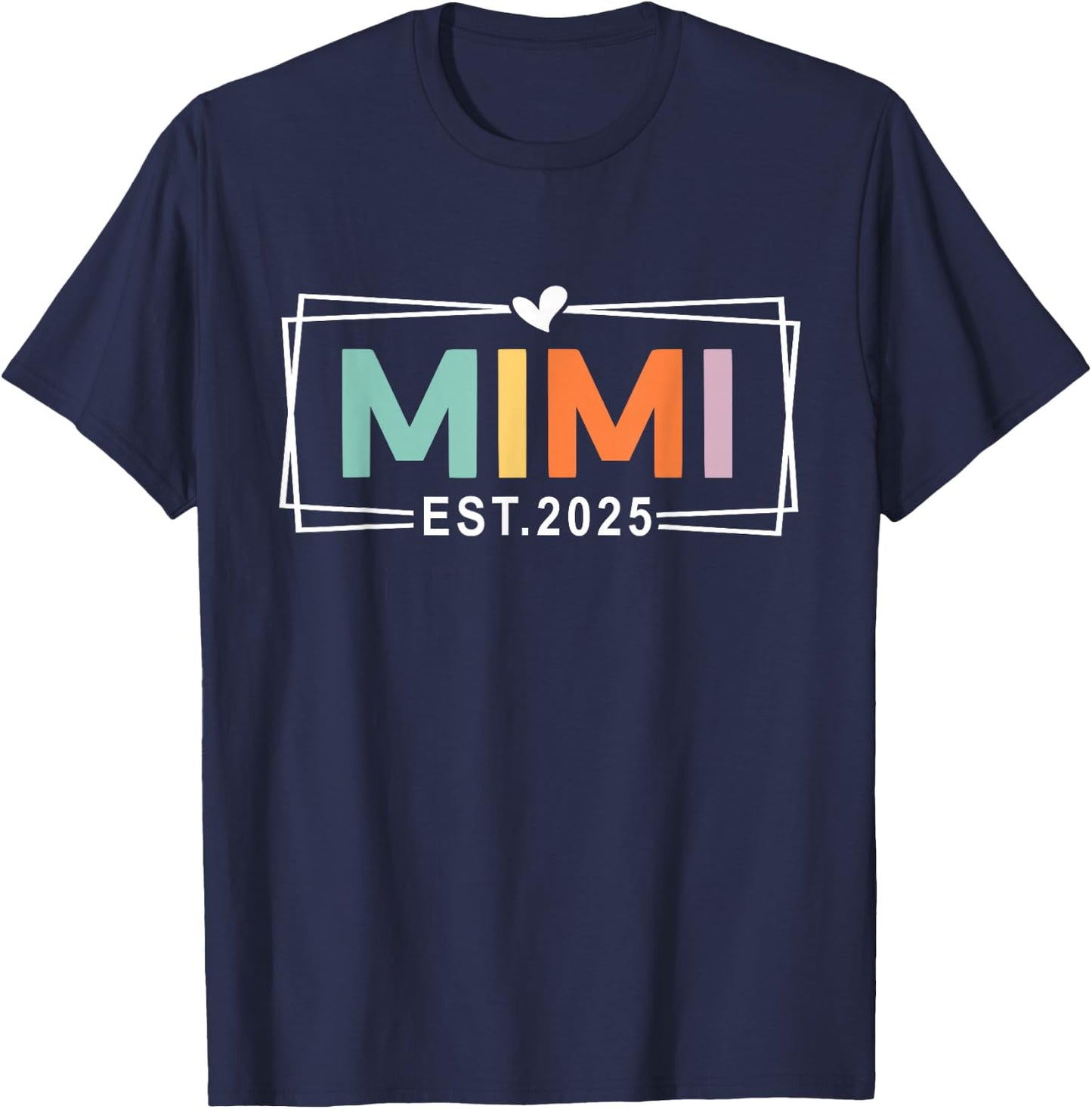 Est 2025 Family Matching Outfits Announcement Mimi Est 2025 Promoted To Grandma 2025 Mimi To Be Black Women's Casual Sleeveless Small T-Shirt - T-Shirt | Navy