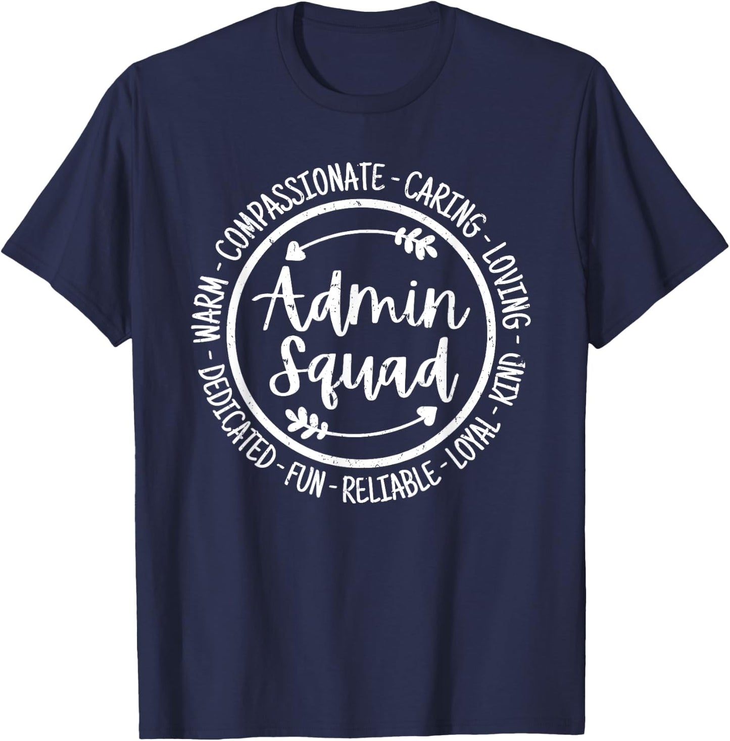 Admin Squad Admin Assistants Office Squad Team Vintage T-Shirt - T-Shirt | Navy