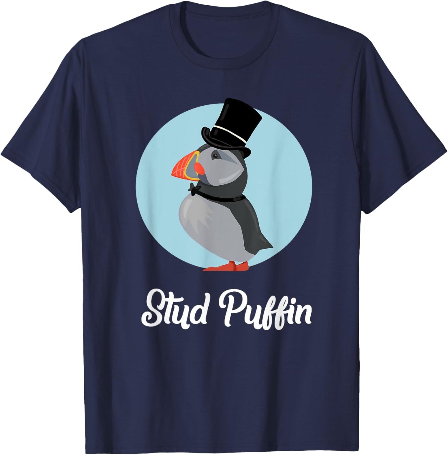 Stud Puffin Seabird Lover Stud Muffin Gift T-Shirt - T-Shirt | Navy