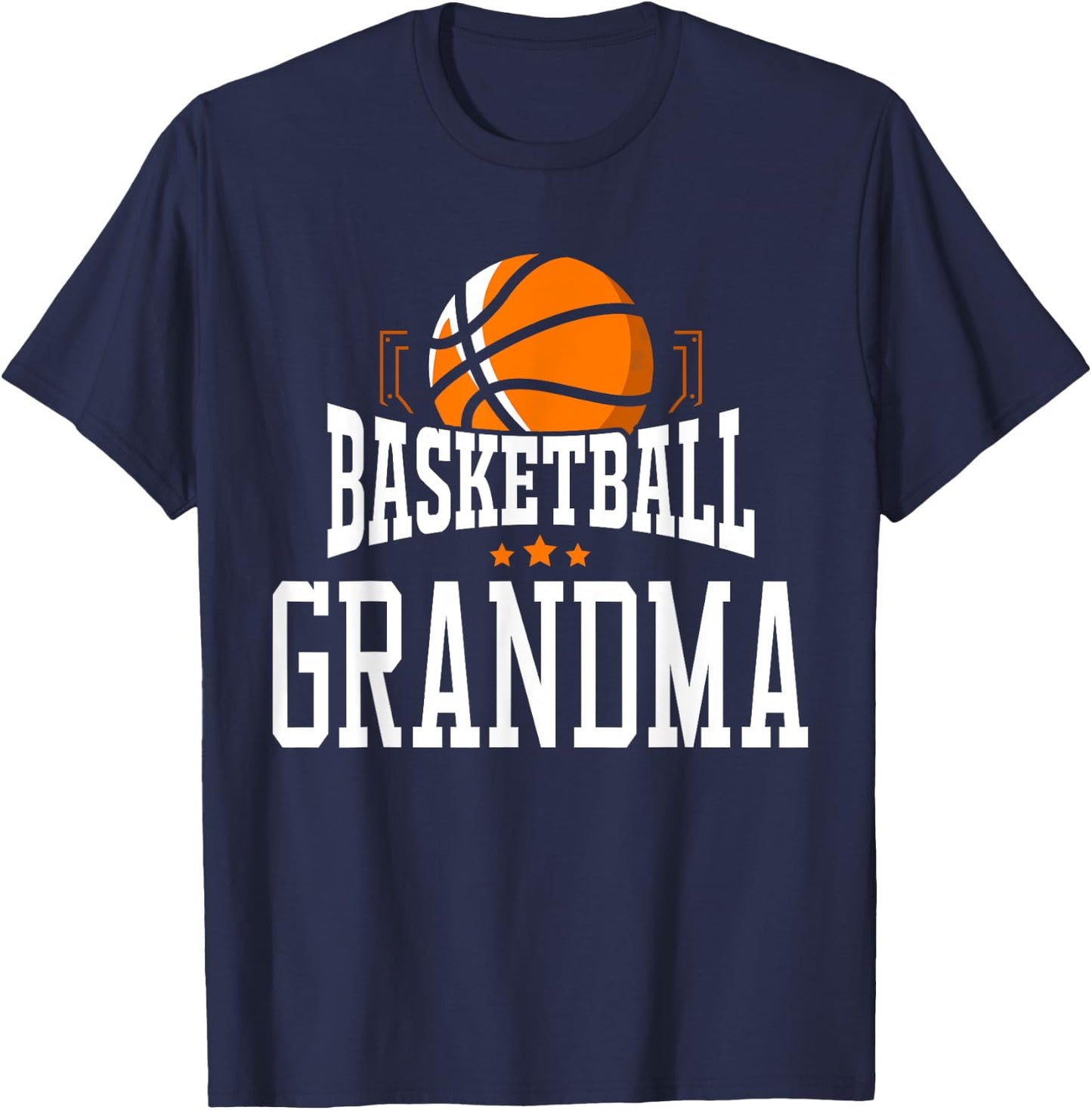 Basketball Grandma Team Sports Fan T-Shirt - T-Shirt | Navy