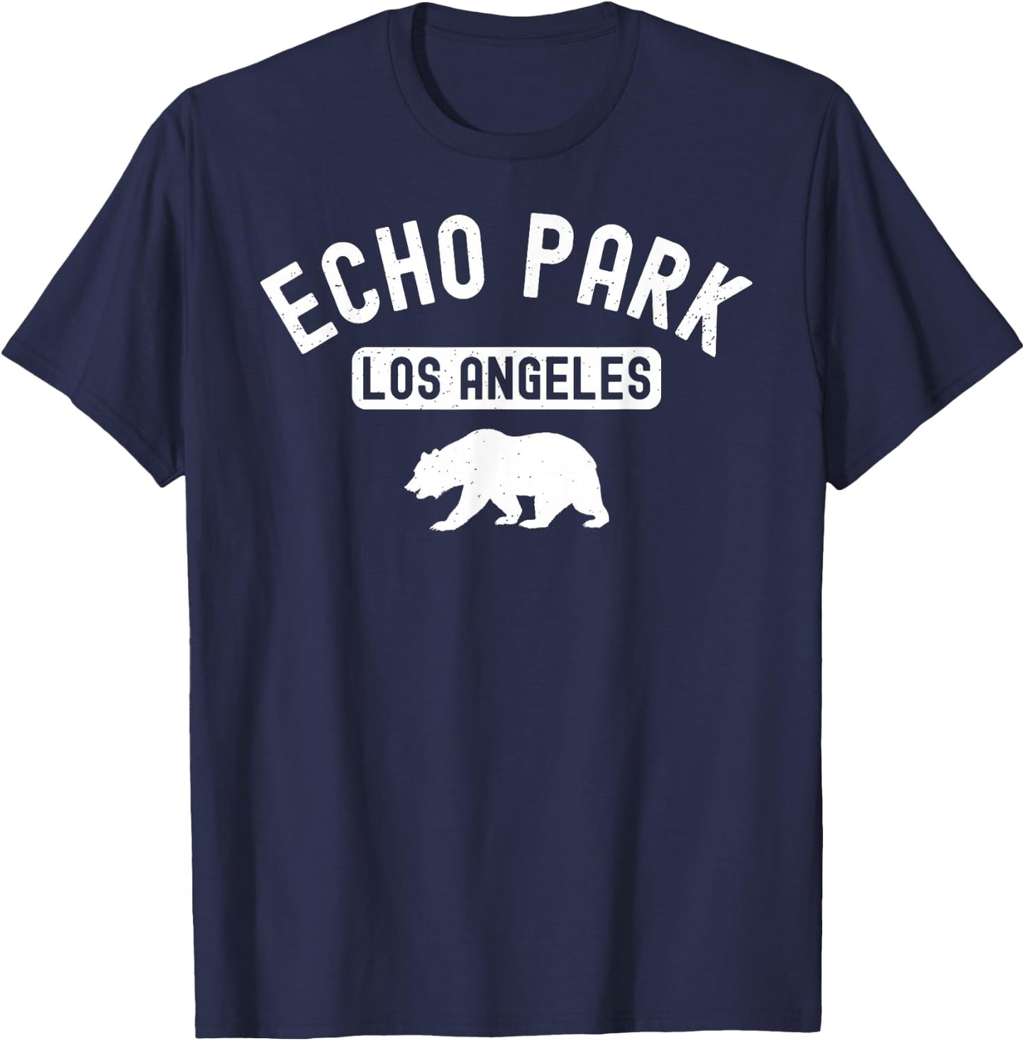 Echo Park Los Angeles City Street Sunset Alvarado Lake 323 T-Shirt - T-Shirt | Navy