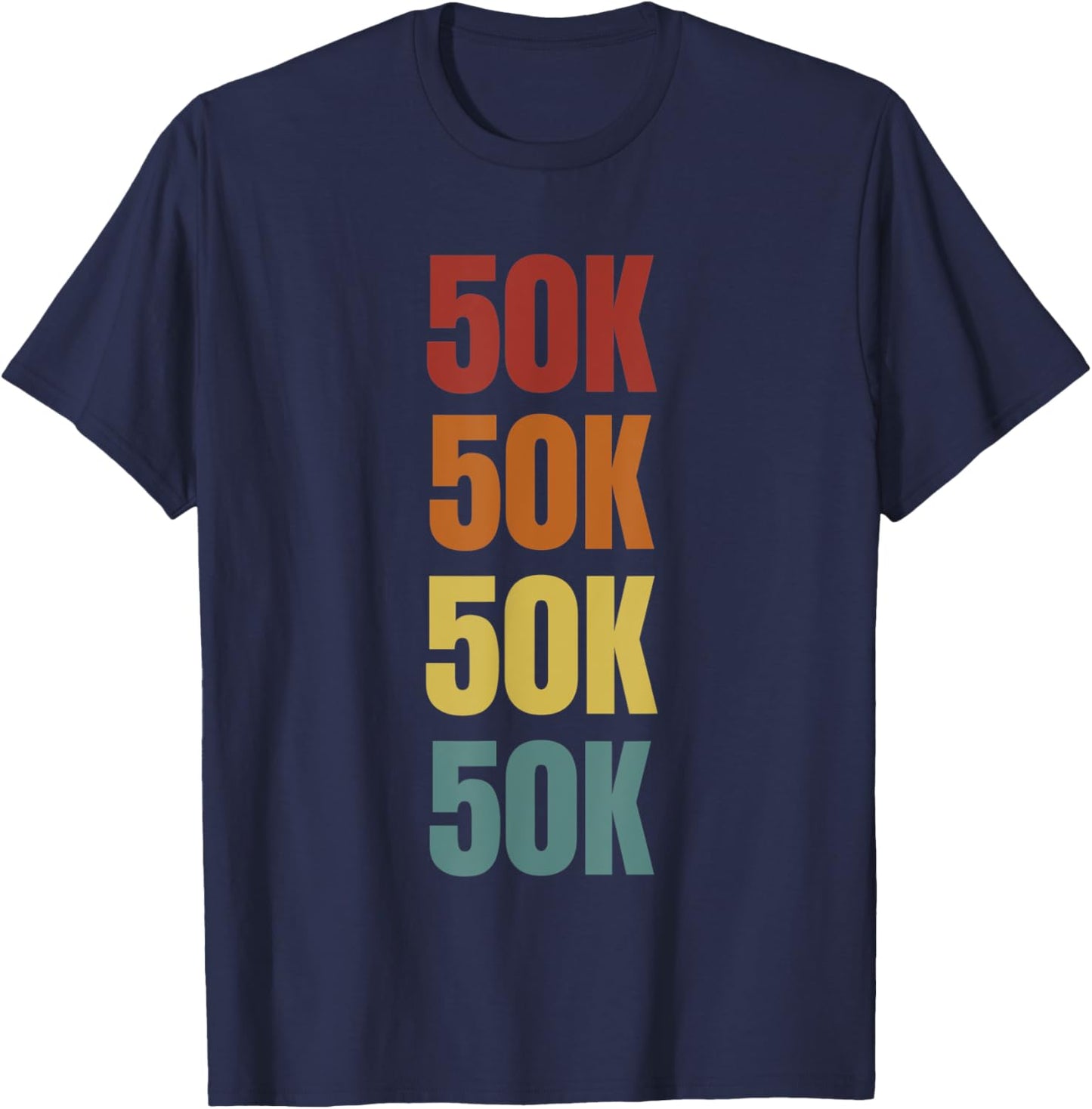 Ultra Marathon Runner Gift Retro Running 50K Endurance Run T-Shirt - T-Shirt | Navy