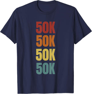 Ultra Marathon Runner Gift Retro Running 50K Endurance Run T-Shirt - T-Shirt | Navy