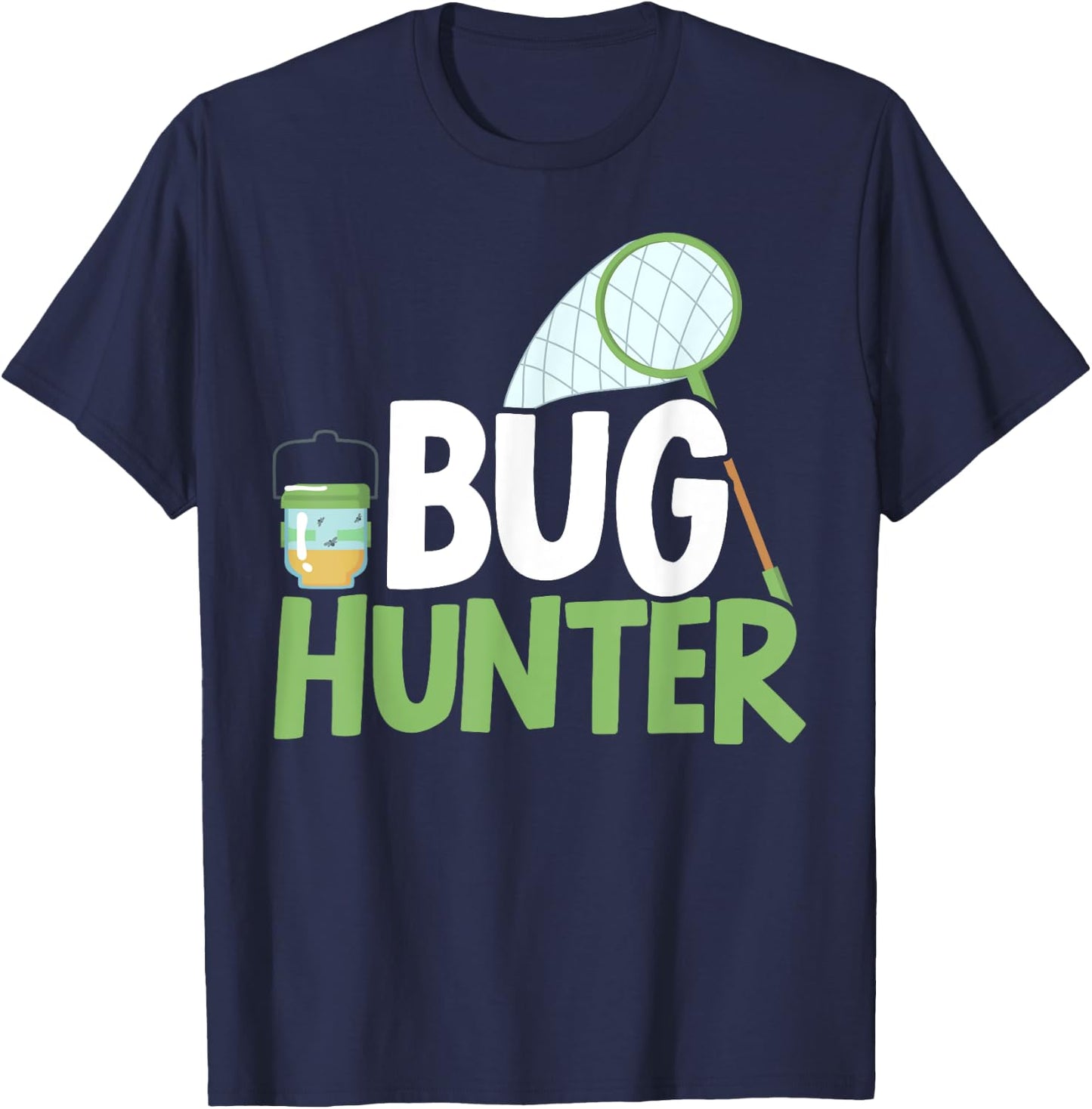 Bug Hunter Entomology Insect Catching Ladybug Butterfly T-Shirt - T-Shirt | Navy
