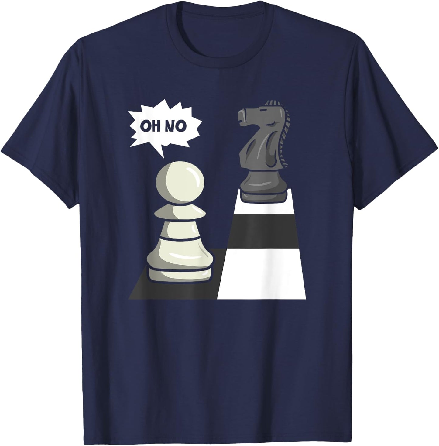 Chess Funny Move Knight To Pawn Funny Chess Player T-Shirt - T-Shirt | Navy