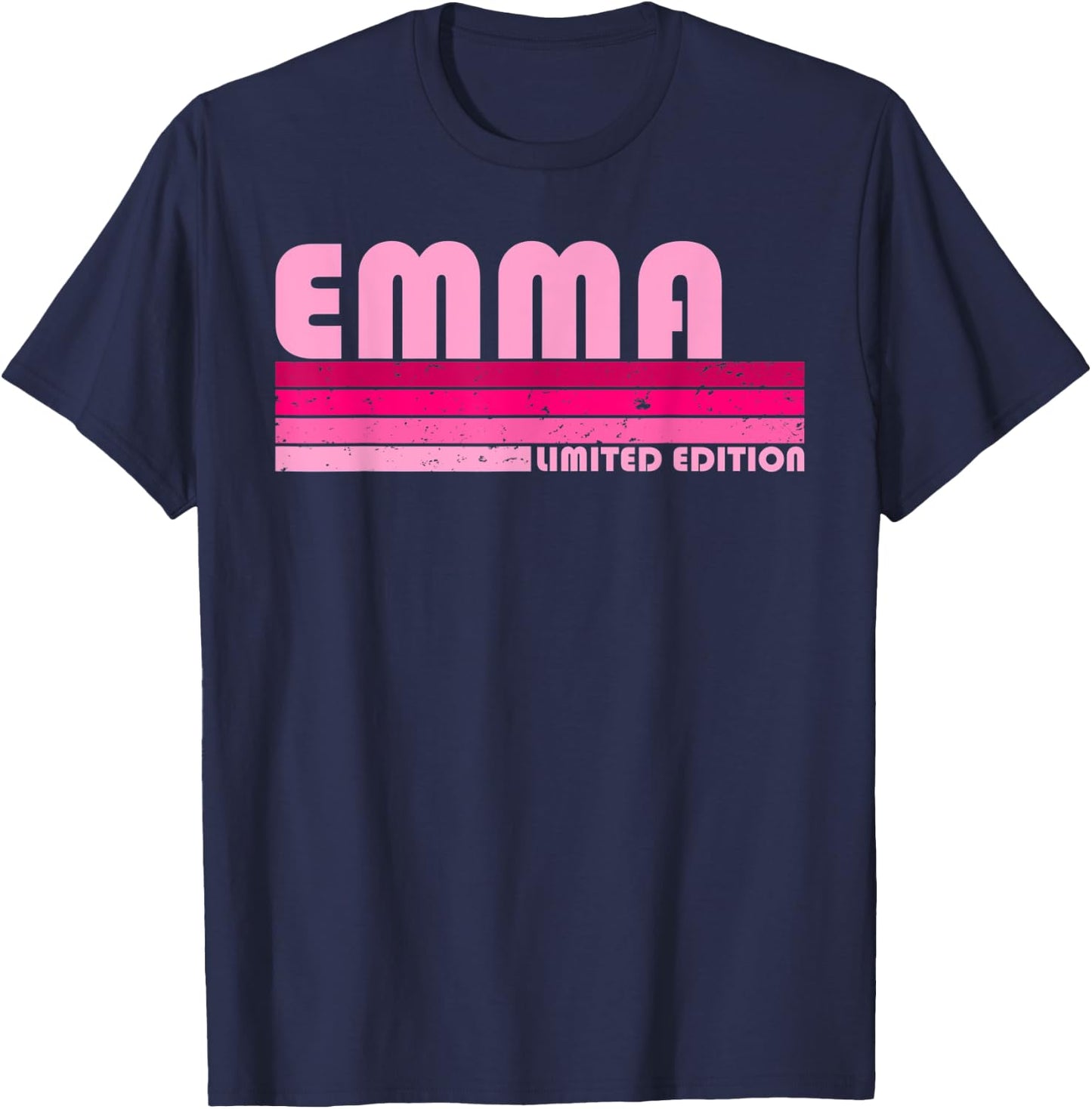 EMMA Name Personalized Retro Vintage 80s 90s Birthday T-Shirt - T-Shirt | Navy