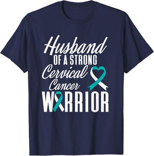 Cervical Cancer Awareness Warrior Survivor T-Shirt - T-Shirt | Navy