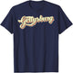Gettysburg Retro Art Baseball Font Vintage T-Shirt - T-Shirt | Navy