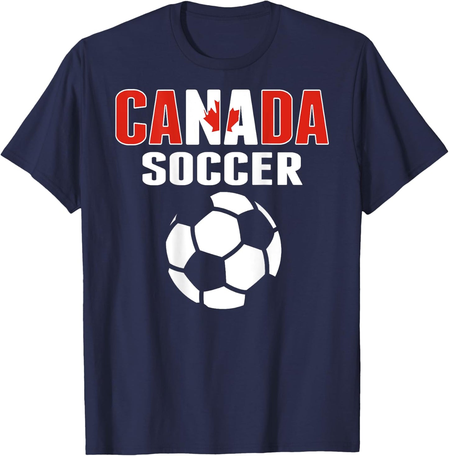 Proud Canada Soccer Lovers Jersey - Canadian Football Fans T-Shirt - T-Shirt | Navy