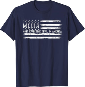 Media Most Effective Devil In America T-Shirt - T-Shirt | Navy