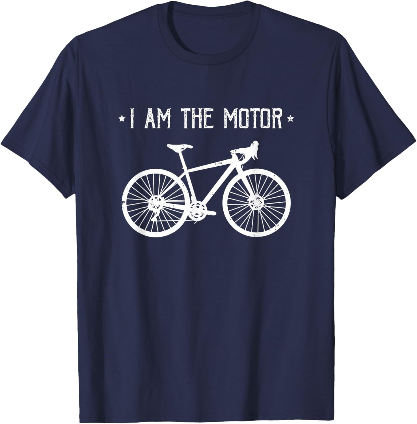 Mountain Bike MTB Quote Downhill | I Am The Motor T-Shirt - T-Shirt | Navy