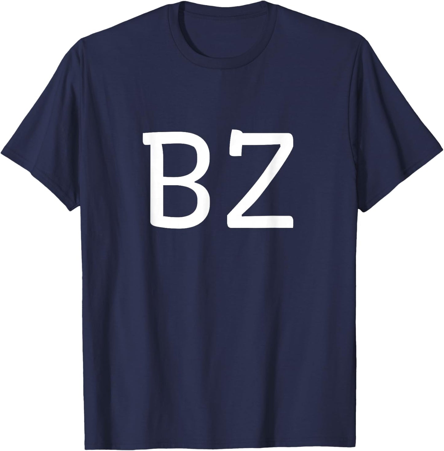 BZ Two Letter Pair - Elegant Personalized Initials T-Shirt - T-Shirt | Navy