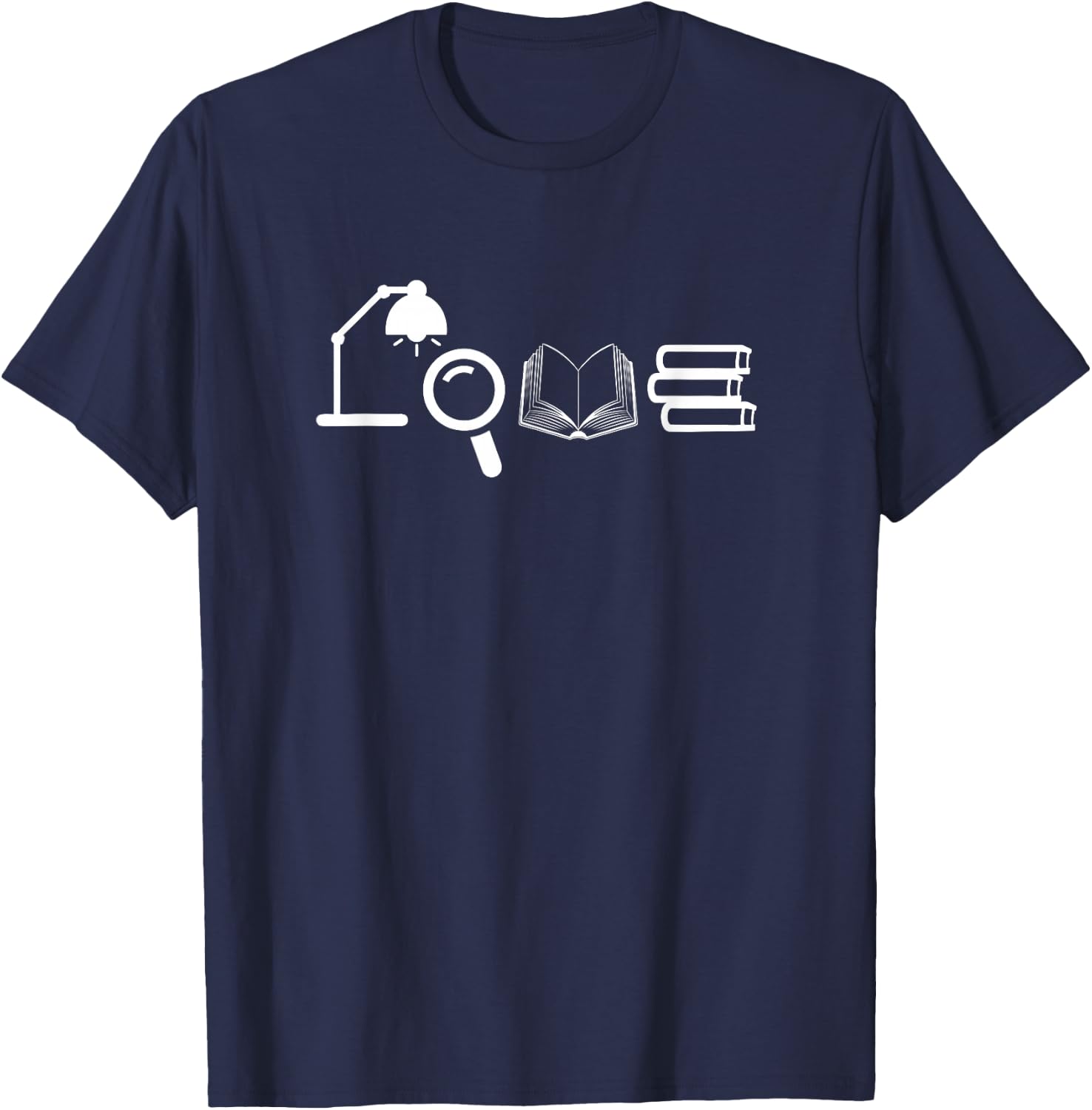 Love Books Reading Bookworm T-Shirt - T-Shirt | Navy