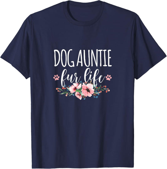 Dog Auntie Fur Life Women T-Shirt - T-Shirt | Navy