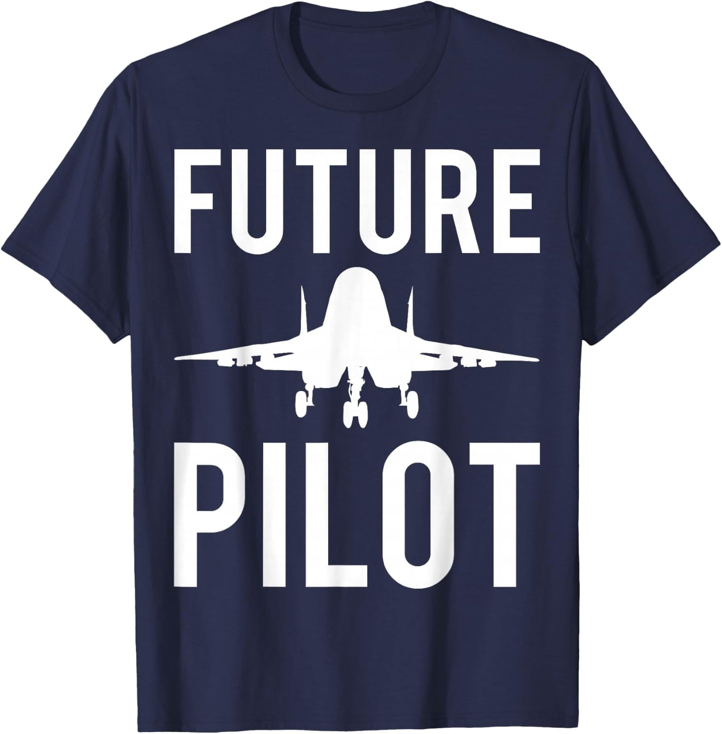 Future Pilot Gift Boys Girls Flight School T-Shirt - T-Shirt | Navy