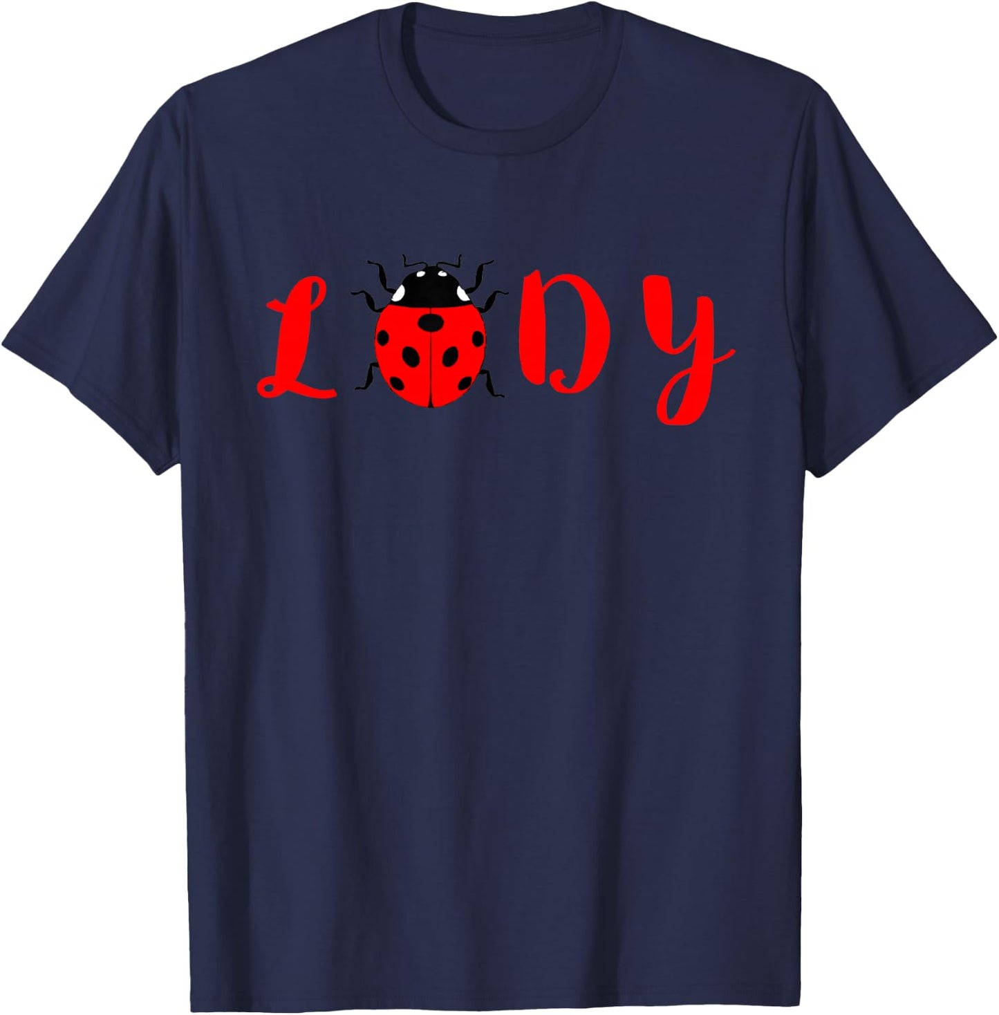 Ladybug Cute Ladybug Insect Lady Bug Lover Entomologist T-Shirt - T-Shirt | Navy