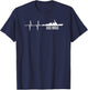 EKG Heartbeat USS Ross DDG-71 Destroyer T-Shirt - T-Shirt | Navy