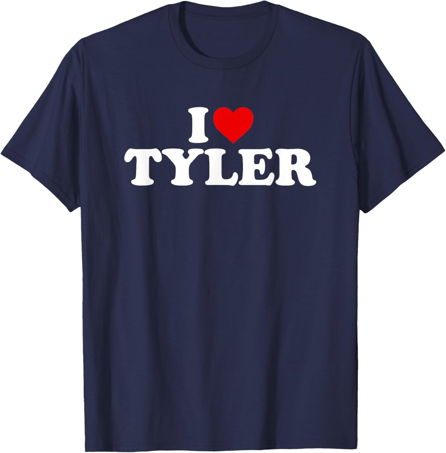 I Love Tyler - Heart T-Shirt - T-Shirt | Navy