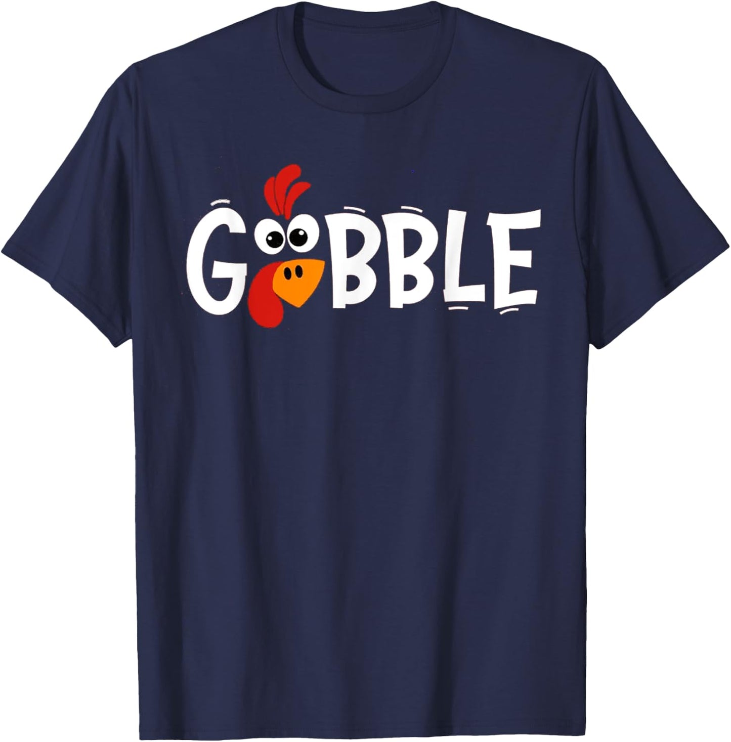 Gobble Till You Wobble Cool Turkey Thanksgiving Gobble T-Shirt - T-Shirt | Navy