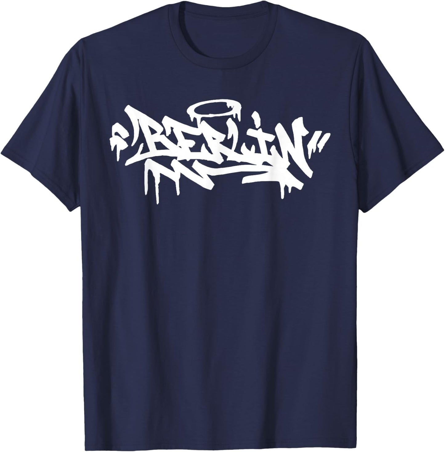 Berlin City Graffiti Street Art Handstyle Germany Hip Hop T-Shirt - T-Shirt | Navy