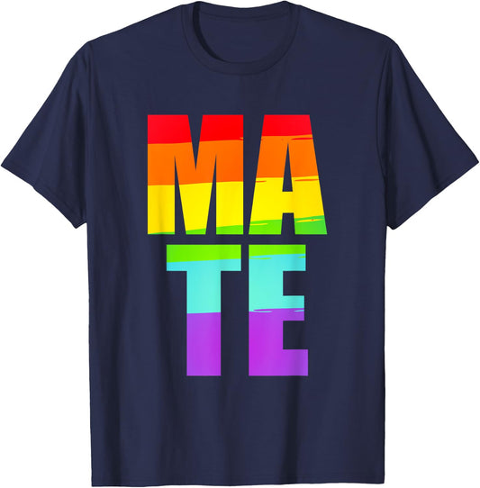 Soul Mate LGBTQ Pride Matching Gay Lesbian Couple Rainbow T-Shirt - T-Shirt | Navy