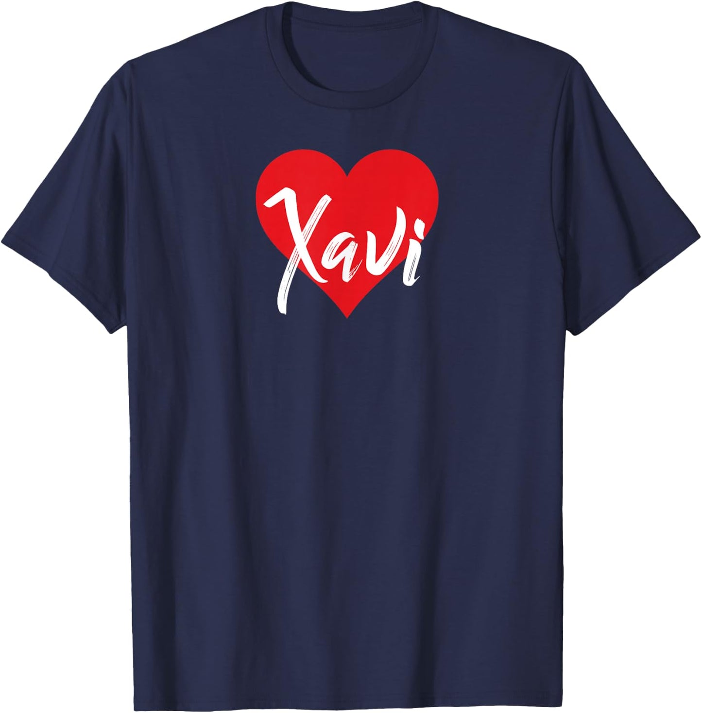 I Love Xavi First Name I Heart Named T-Shirt - T-Shirt | Navy