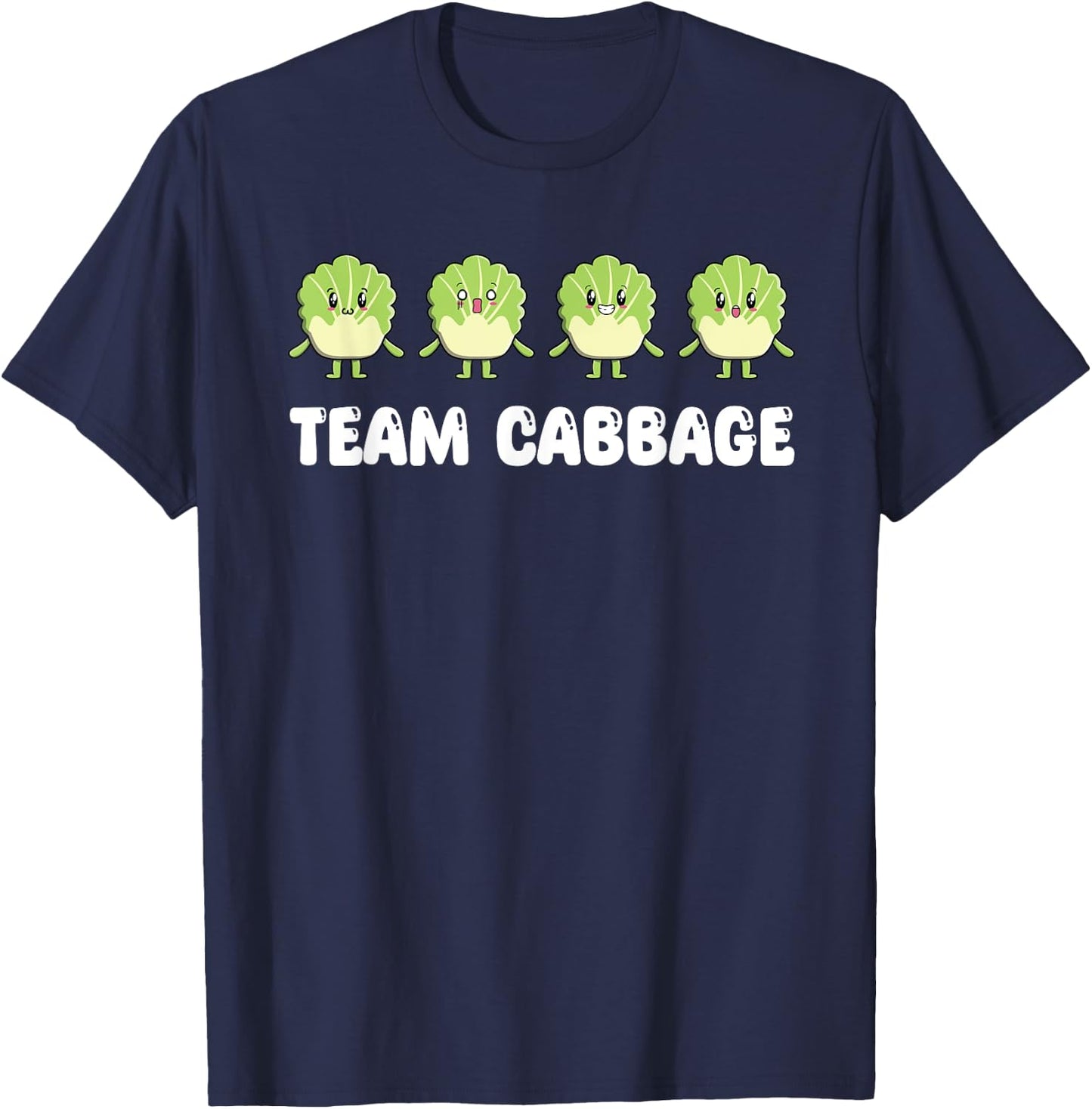 Funny Team Cabbage Costume Love Savoy Cabbage T-Shirt - T-Shirt | Navy