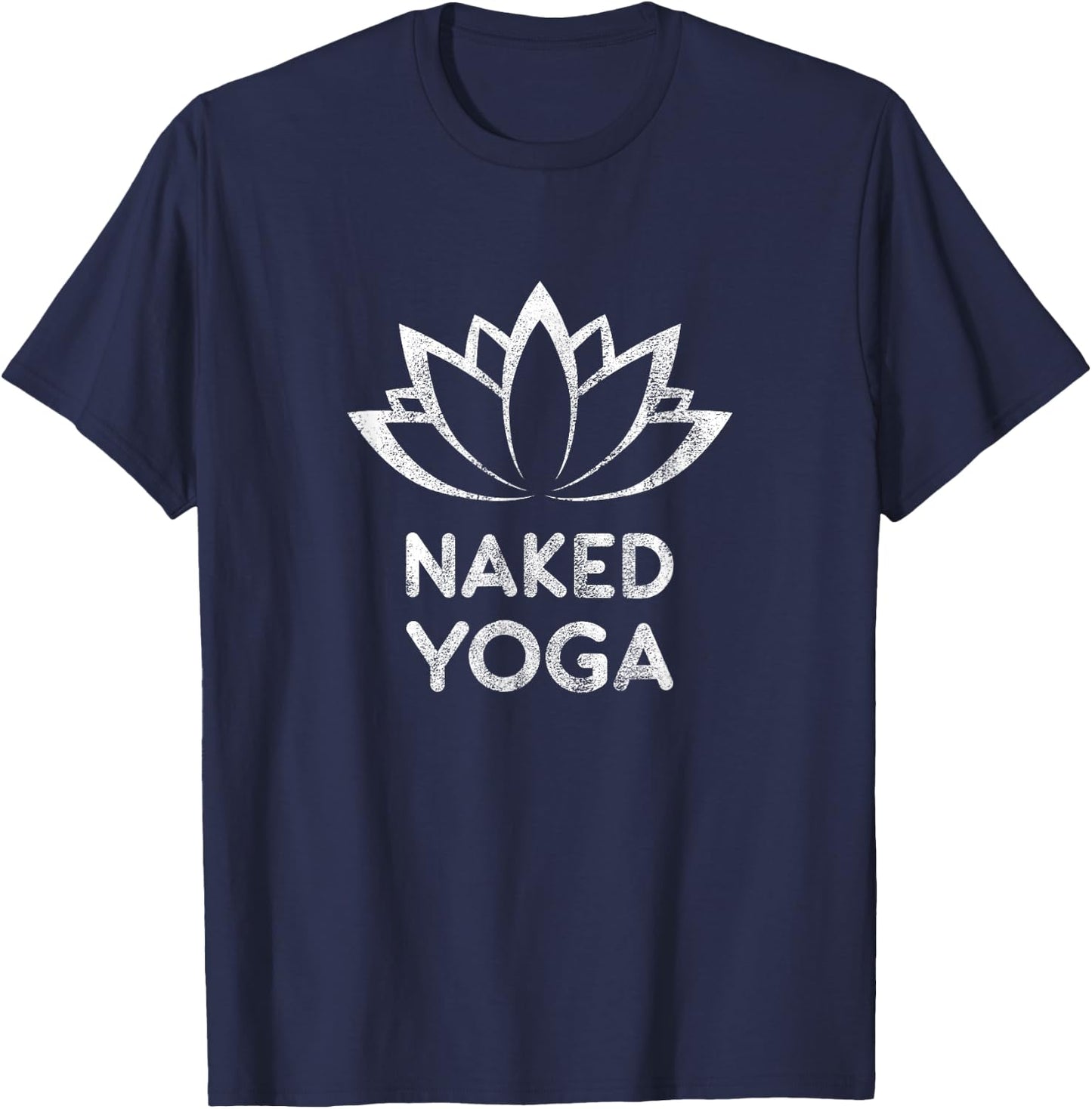 Naked Yoga Sacred Lotus T-Shirt - T-Shirt | Navy