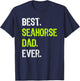 Best SEAHORSE DAD Ever father's day daddy T-Shirt - T-Shirt | Navy