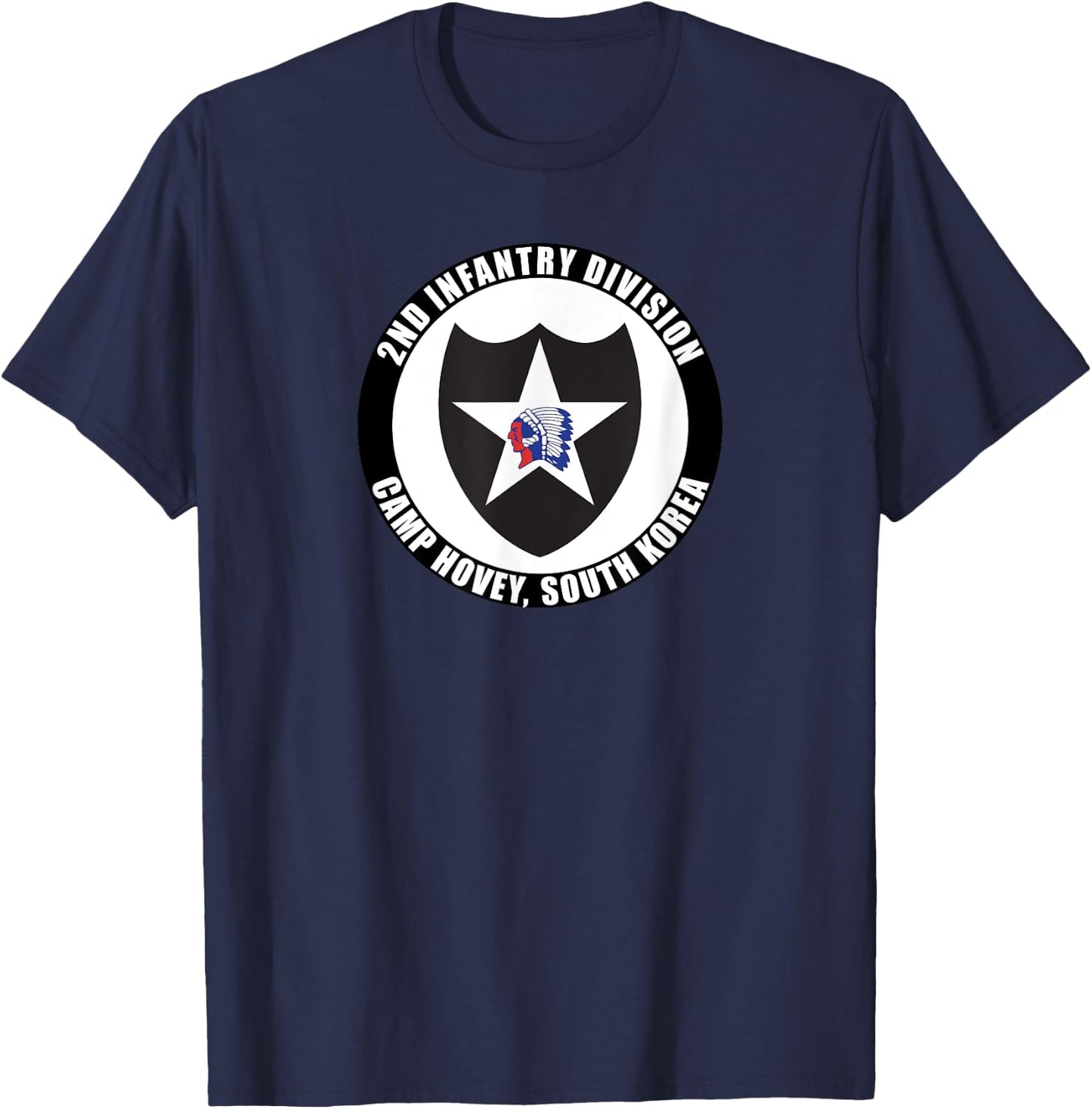 2nd Infantry Division Camp Hovey Korea Emblem Veteran Gift T-Shirt - T-Shirt | Navy
