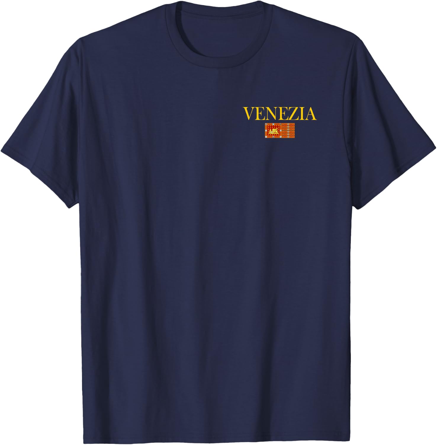 Venice Italy Flag Venezia Italian Banner Lion of Saint Mark T-Shirt - T-Shirt | Navy