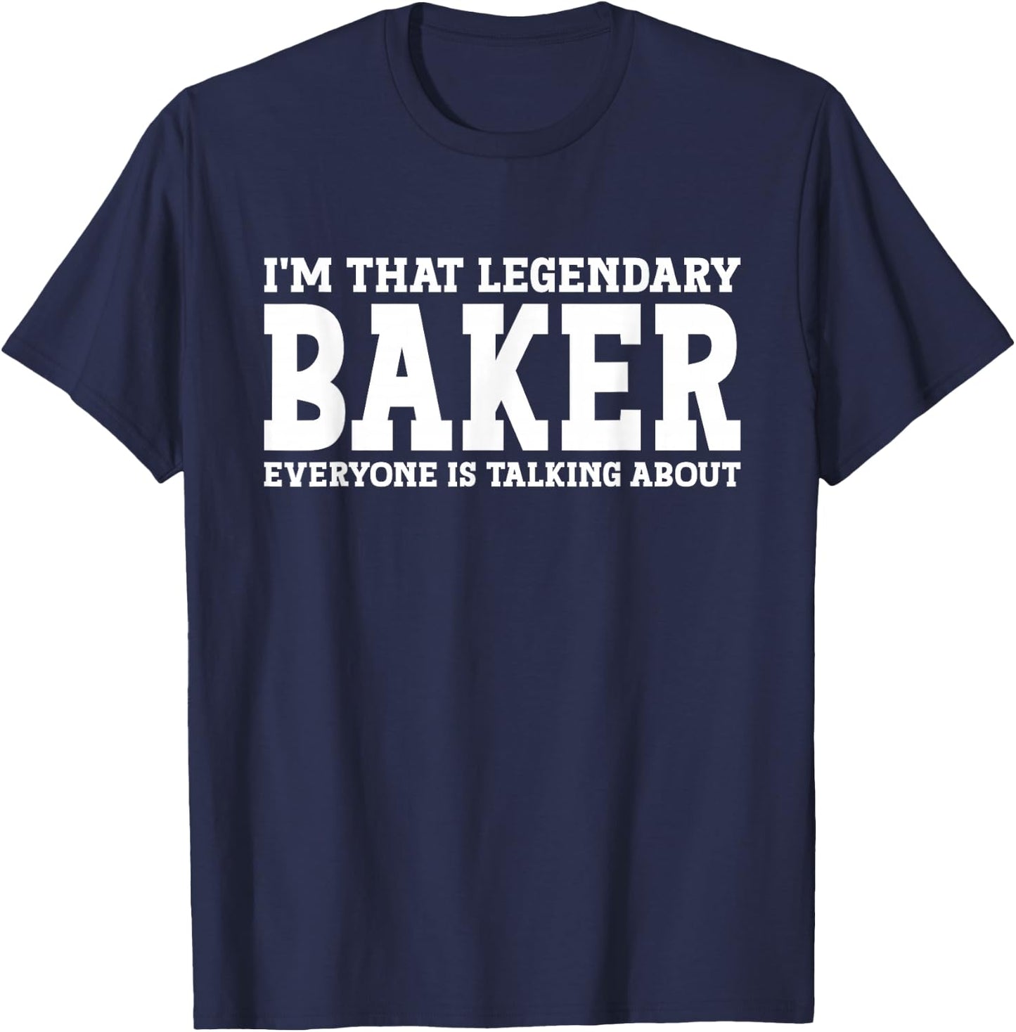 Baker Job Title Employee Funny Worker Profession Baker T-Shirt - T-Shirt | Navy