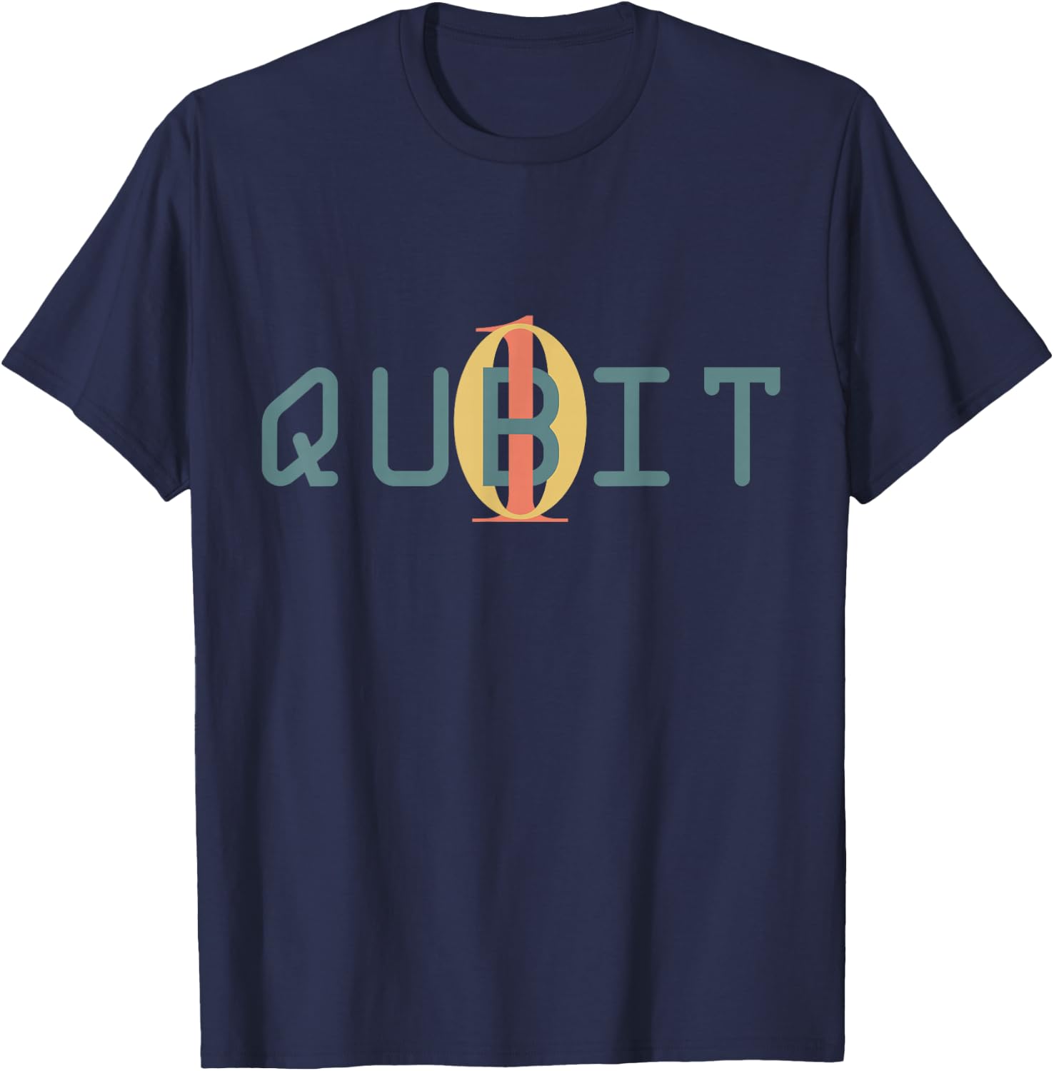 Qubit Quantum Entanglement Gift - Quantum Computer Physics T-Shirt - T-Shirt | Navy