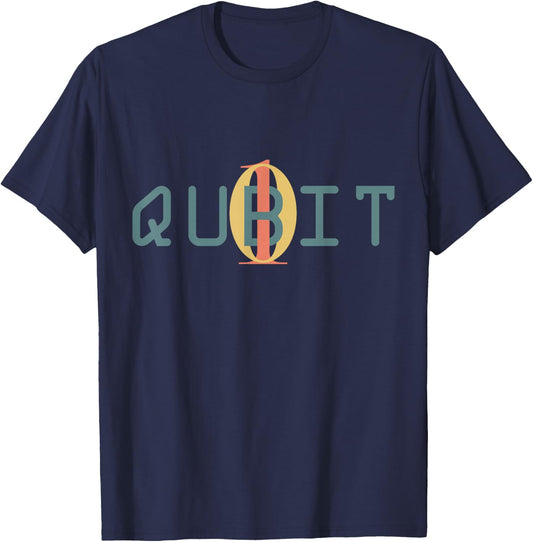Qubit Quantum Entanglement Gift - Quantum Computer Physics T-Shirt - T-Shirt | Navy
