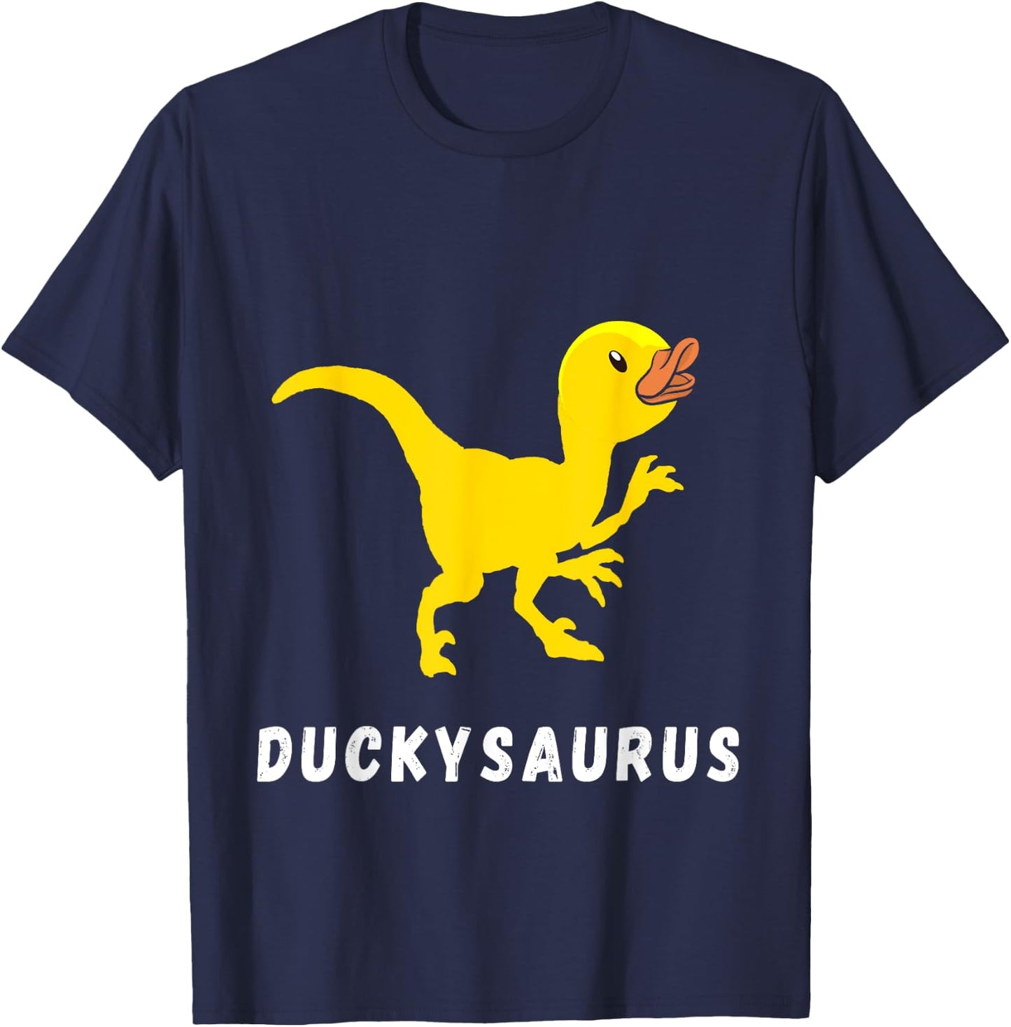 Rubber Duck T-Rex Duck Dino Funny Rubber Duck Dinosaur T-Shirt - T-Shirt | Navy