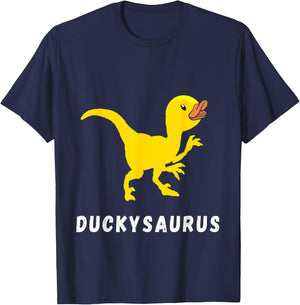 Rubber Duck T-Rex Duck Dino Funny Rubber Duck Dinosaur T-Shirt - T-Shirt | Navy