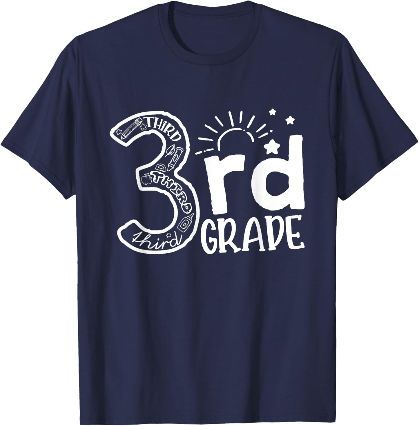 Going To 3rd Grade Teacher Squad and Third Grade Boys Girls T-Shirt - T-Shirt | Navy