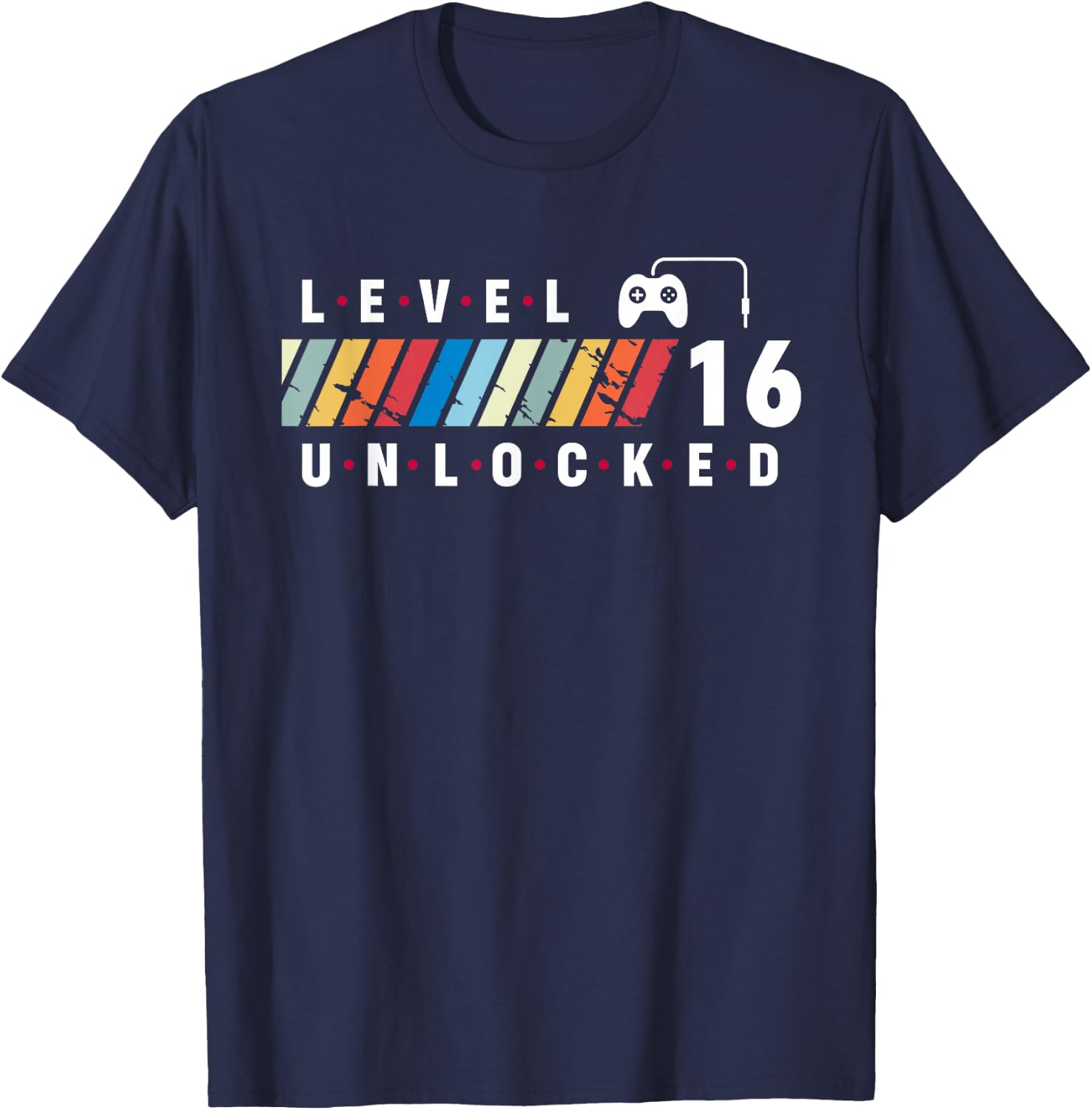 Level 16 Unlocked 16 Year Old Gamer 16th Video Game Birthday T-Shirt - T-Shirt | Navy