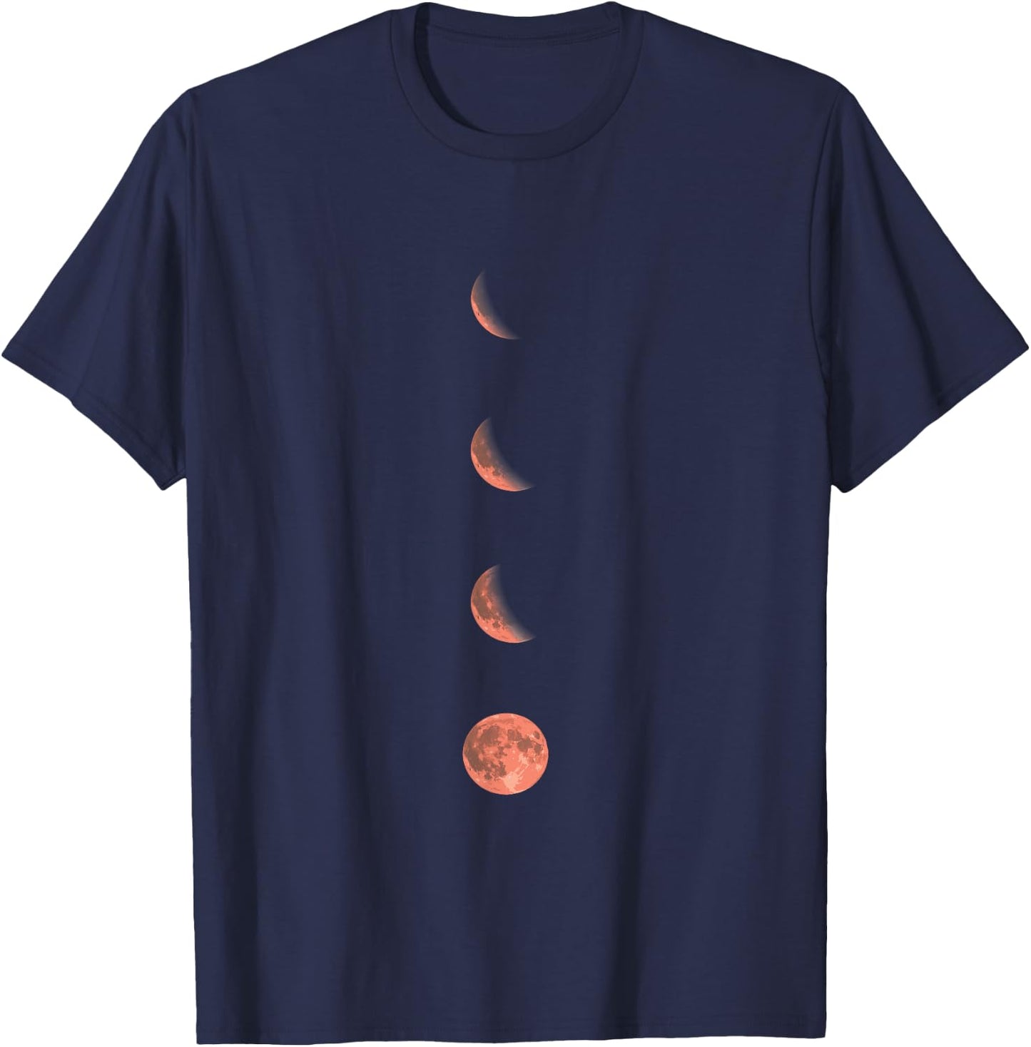 Moon Phases Lunar Science Astronomy Space Lover T-Shirt - T-Shirt | Navy