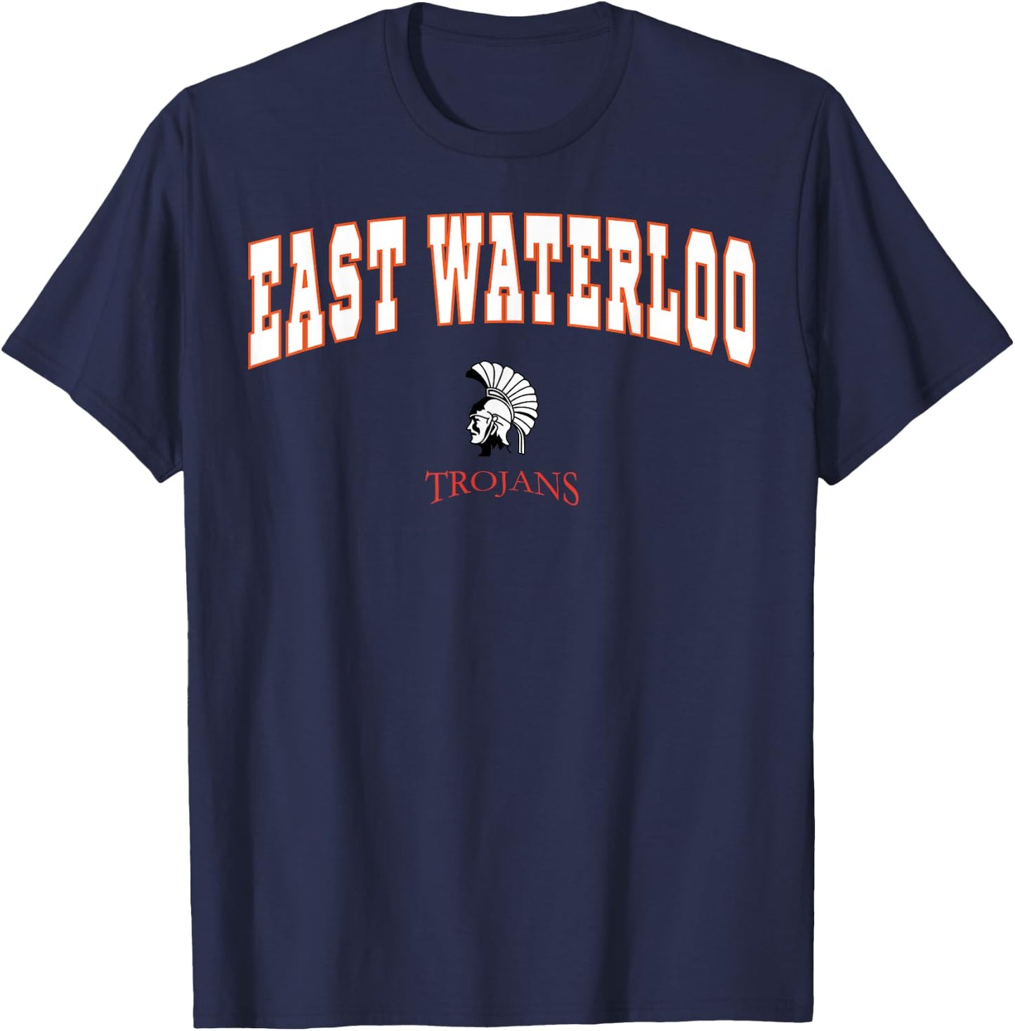 East Waterloo High School Trojans C2 T-Shirt - T-Shirt | Navy