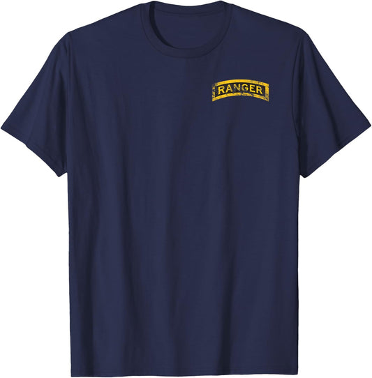 US Army Vintage Ranger Tab OD Green T-Shirt - T-Shirt | Navy