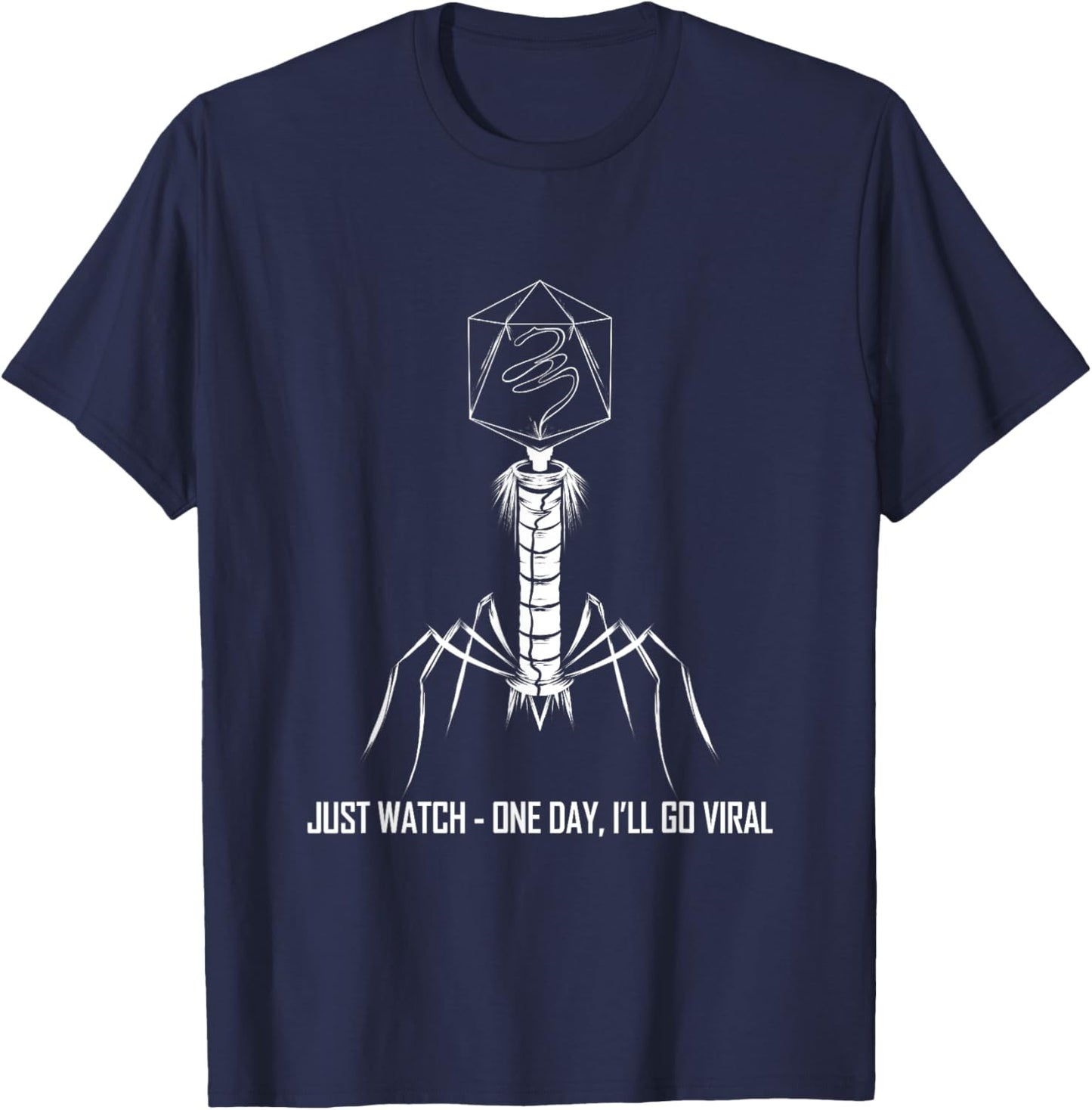 Microbiology Virus Biology Virology Viral Bacteriophage T-Shirt - T-Shirt | Navy