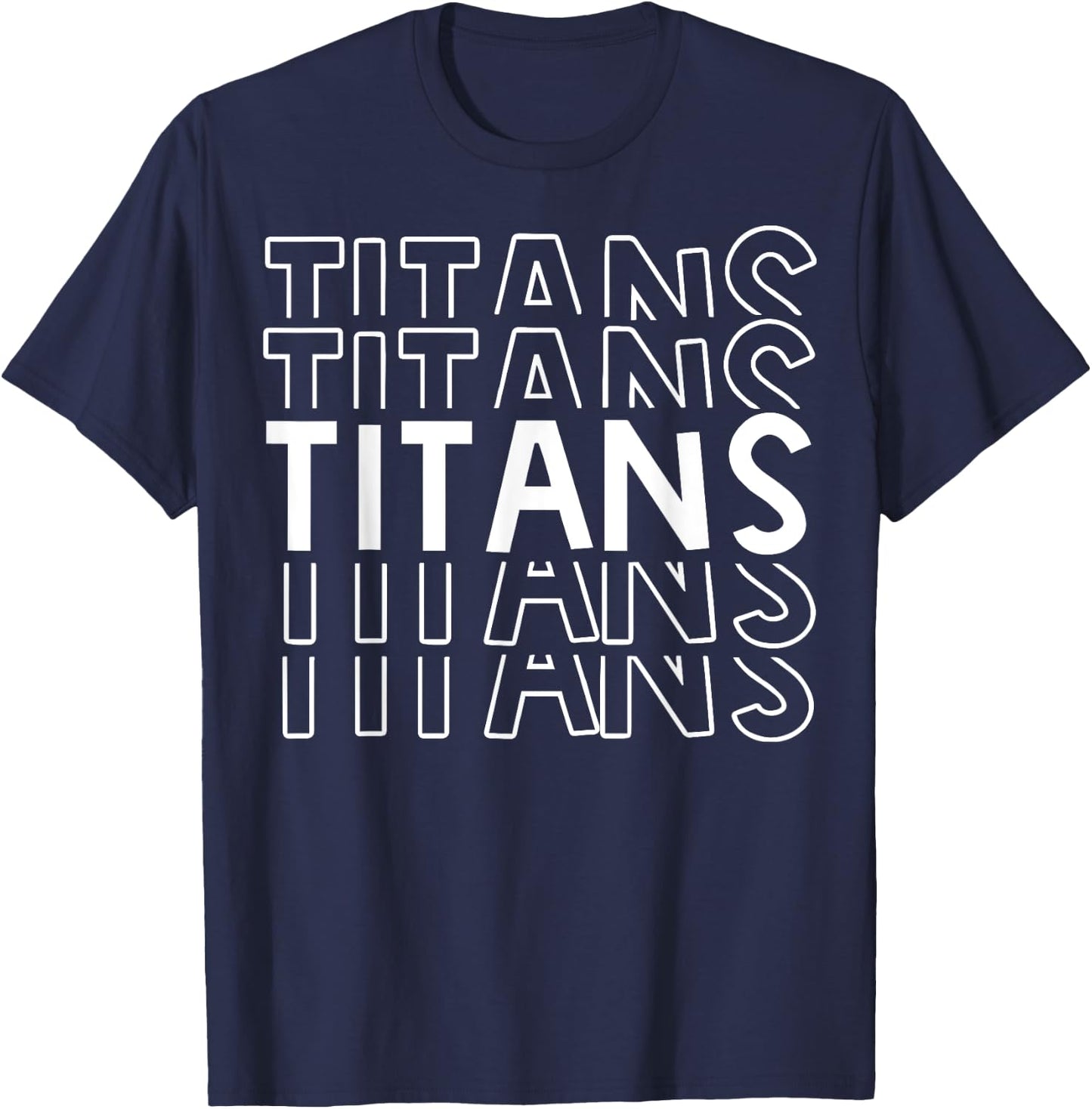 Titans School Sports Team Mascot Apparel Go College Athlete T-Shirt - T-Shirt | Navy