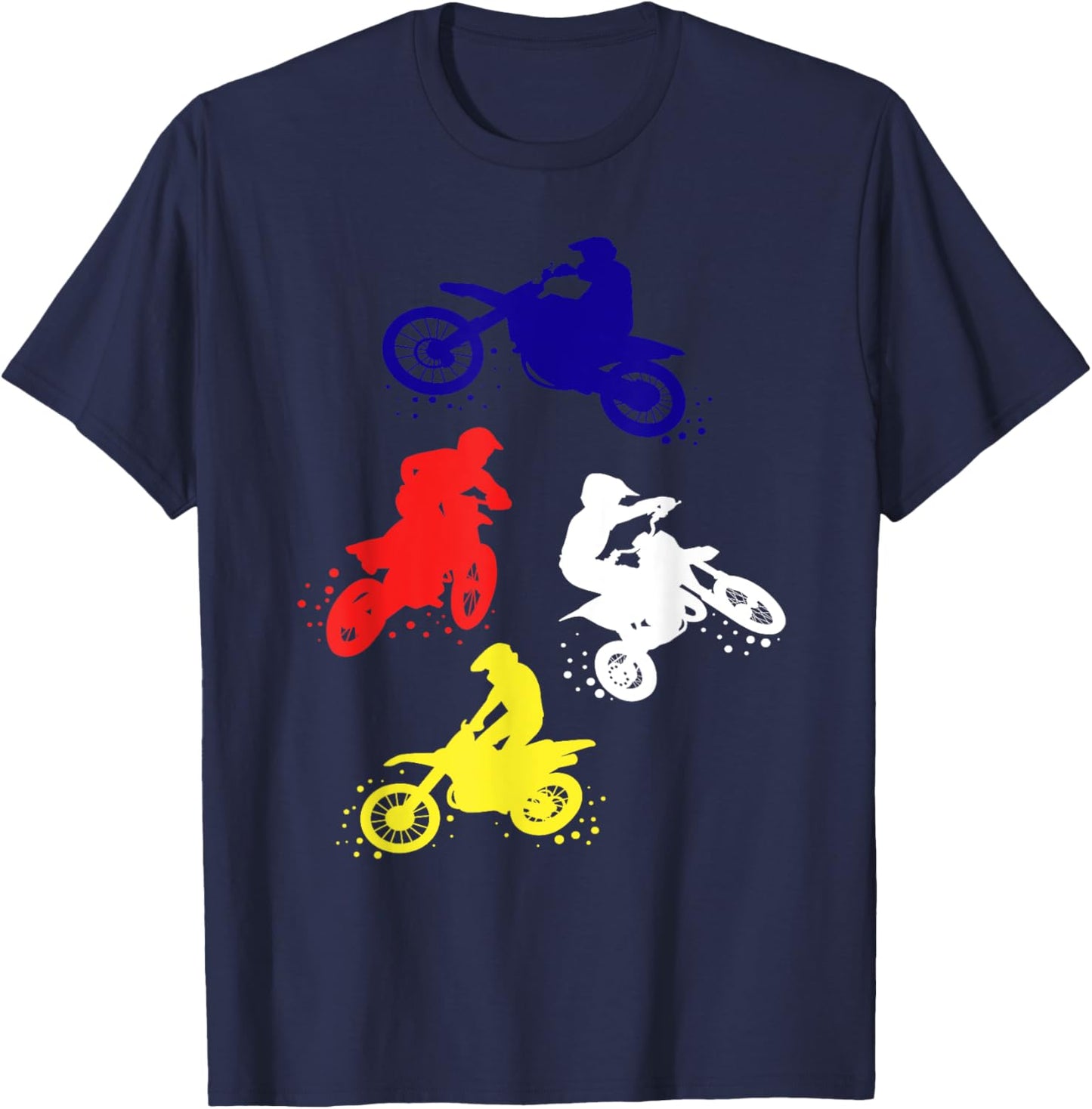 Retro Dirt Bike Boys Toddler Motocross Gift T-Shirt - T-Shirt | Navy