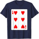 Six Of Hearts Playing Card Valentine Costume T-Shirt - T-Shirt | Navy