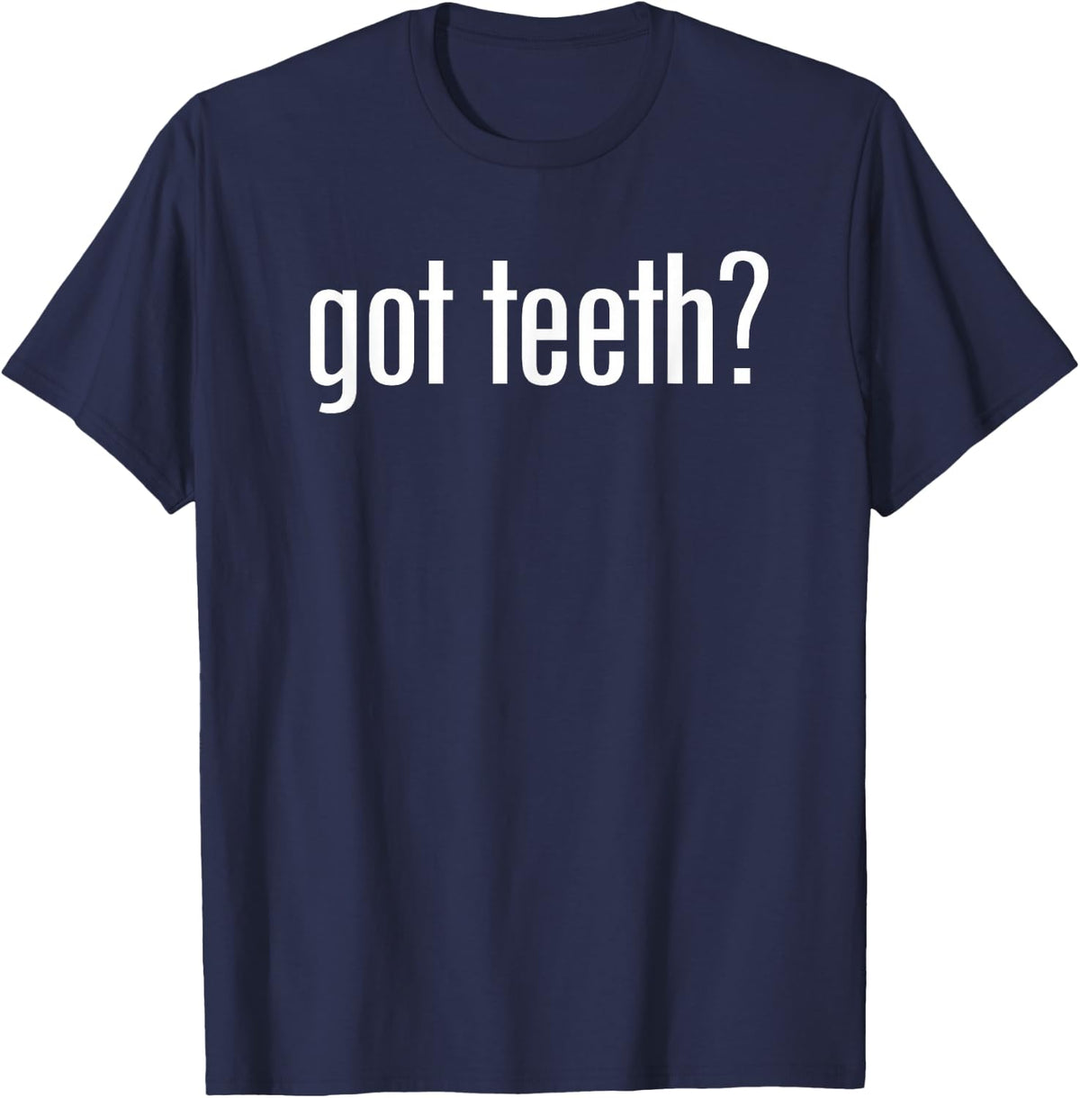 Miftees Dentist Got Teeth - Women's Classic Fit Black Cotton Polyester Blend Small Short Sleeve T-Shirt - T-Shirt | Navy