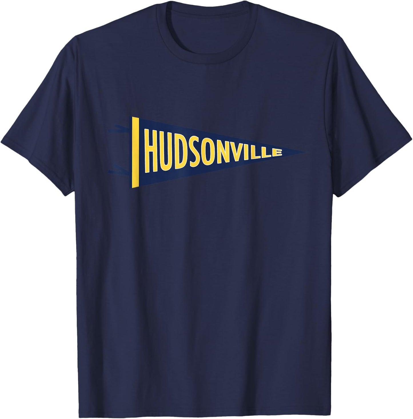 Hudsonville Michigan MI Pennant Flag Hudsonville Eagles T-Shirt - T-Shirt | Navy