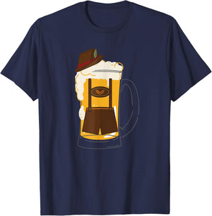 German Beer Bier Stein Funny Beer Fall Festival Beer Drinker T-Shirt - T-Shirt | Navy